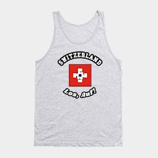 ⚽ Switzerland Football, Schweizerfahne Flag, Los Auf! Team Spirit Tank Top